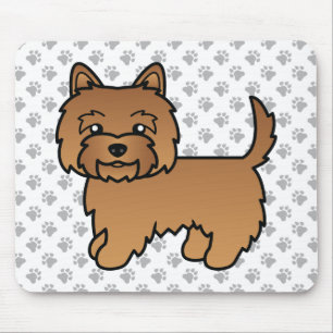 Röd Cairn Terrier Söt Tecknad Hund Musmatta