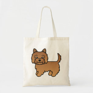 Röd Cairn Terrier Söt Tecknad Hund Tygkasse
