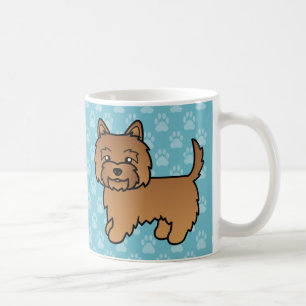 Röd Cairn Terrier Tecknad Hund Illustration Kaffemugg