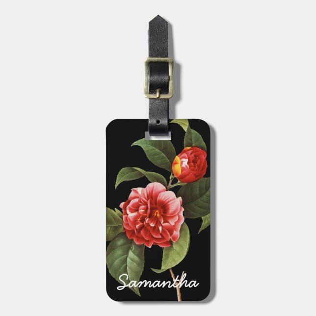 Röd Camellia, 1833 Bagagebricka (Vertikal Framsida)