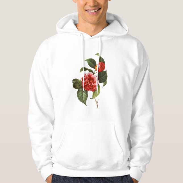 Röd Camellia, 1833 Sweatshirt Med Luva (Framsida)