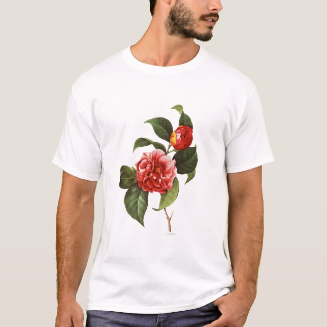 Röd Camellia, 1833 T-shirt (Framsida)