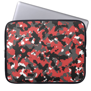 Röd camo laptop fodral
