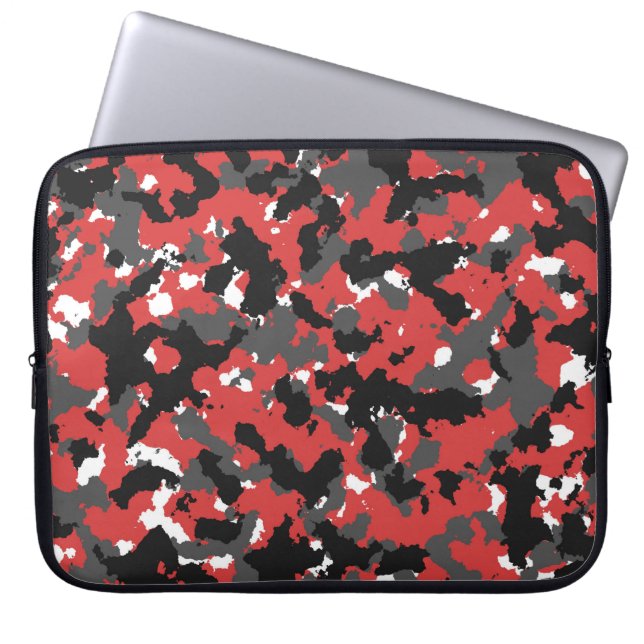 Röd camo laptop fodral (Framsidan)