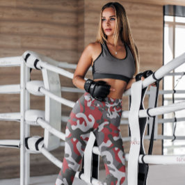 Röd Camo Patterned | Lagar Leggings