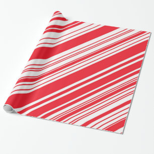Röd candy cane och diagonala mång- randar för v presentpapper