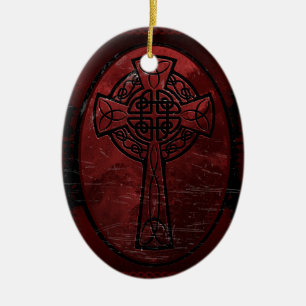 Röd Celtickor Julgransprydnad Keramik