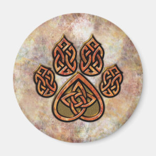 Röd CelticPawprint magnet