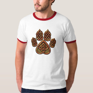 Röd CelticPawprint skjorta T Shirt