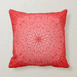 Röd Chakra Mandala Kudd med Sakral Geometri Kudde