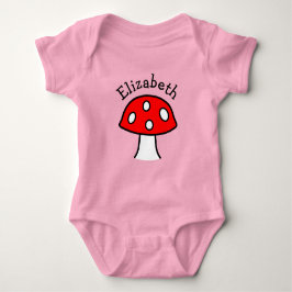 Röd champinjonbabyBodysuit T-shirt