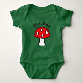 Röd champinjonbabyBodysuit T-shirt