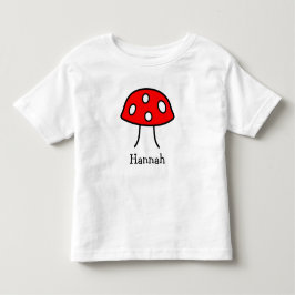 Röd champinjonsmåbarnT-tröja T-shirt