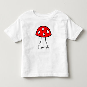 Röd champinjonsmåbarnT-tröja T-shirt
