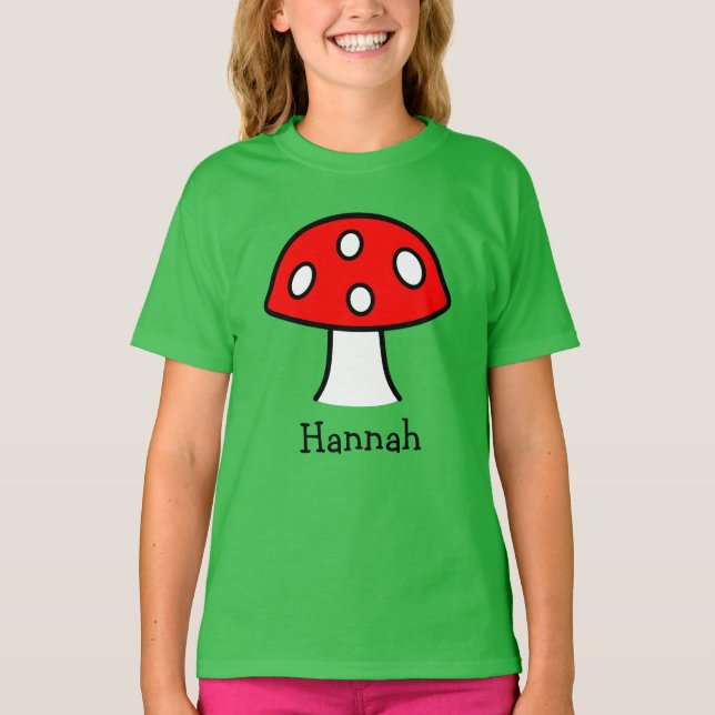 Röd champinjonT-tröja (barnet) T-shirt (Framsida)