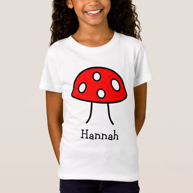 Röd champinjonT-tröja (barnet) Tee (Framsida)