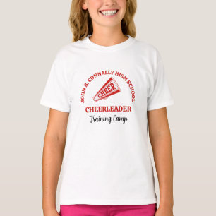 Röd Cheerleader Personlig Cheer Camp Barn T Shirt
