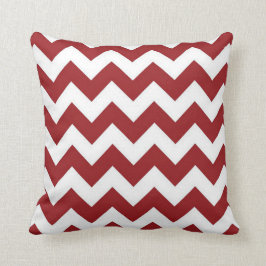 Röd Chevron Bomullskastkudde 40 cm x 40 cm Kudde