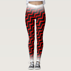 Röd Chevron på din överste. Leggings