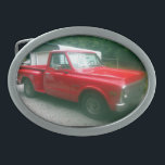 Röd Chevy C10 Stepside lastbil 1972<br><div class="desc">Profilera av en körsbärsröda Stepside 1972 C10.</div>