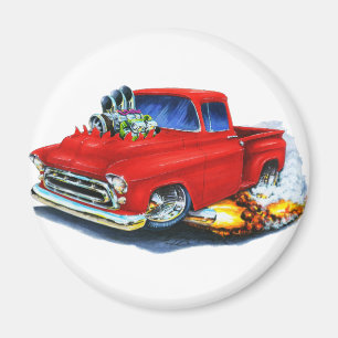 Röd Chevy uppsamling 1957 Magnet