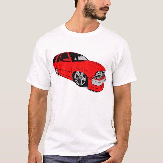 Röd Chevy Xtreme Blazer T-shirt (Framsida)