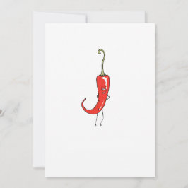 Röd chili rolig inbjudningar