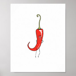 Röd chili rolig poster