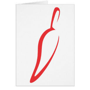 Röd Chiligrönsaksymbol Hälsningskort