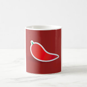 Röd chilipeppar kaffemugg