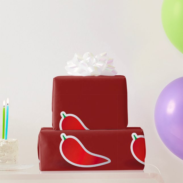 Röd chilipeppar presentpapper (Skapare uppladdad)