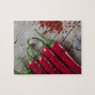 Röd Chilipeppar Pussel