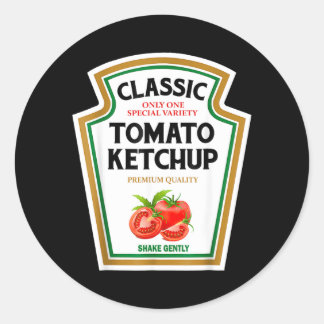 Röd Chup DIY Halloween-kostym Matchande grupp Runt Klistermärke
