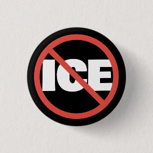 Röd cirkel Anti-Trump ICE Politisk åsikt Knapp
