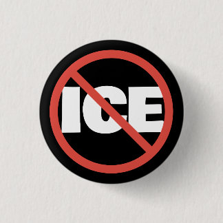 Röd cirkel Anti-Trump ICE Politisk åsikt Knapp