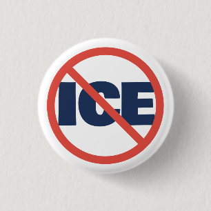 Röd cirkel Anti-Trump ICE Politisk åsikt Knapp