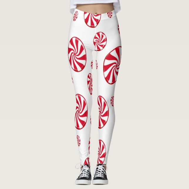 Röd cirkel leggings (Framsida)