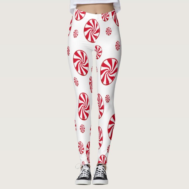 Röd cirkel leggings (Framsida)