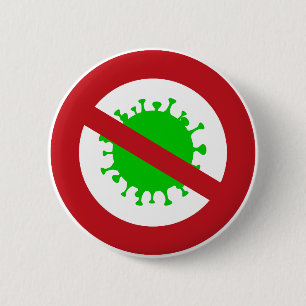 Röd cirkel nr Virus Germs Knapp