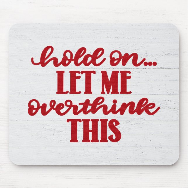 Röd citat på trä musmatta (Framsidan)