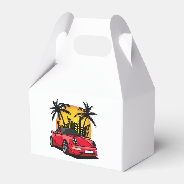 Röd Classic Carrera i City Sunset Presentaskar (Framsidan Sidan)