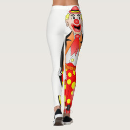 röd clown vita leggings lång tonåring
