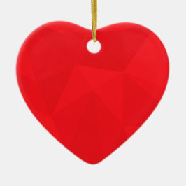 Röd, coola, unik, trendig, stadens geometriska utf julgransprydnad keramik