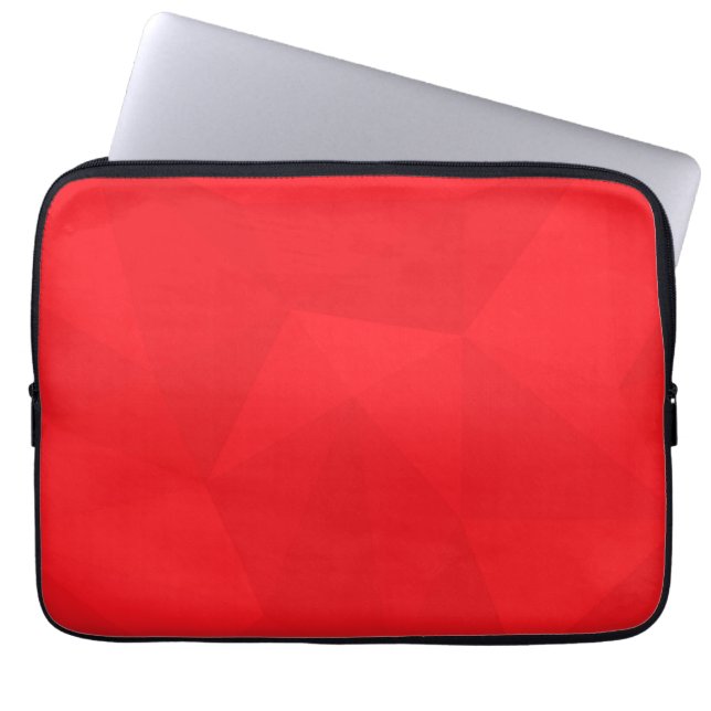 Röd, coola, unik, trendig, stadens geometriska utf laptop fodral (Framsidan)