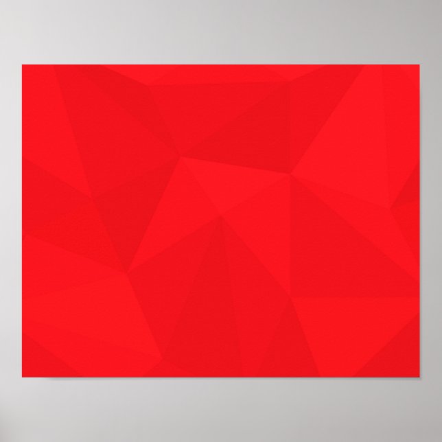 Röd, coola, unik, trendig, stadens geometriska utf poster (Framsidan)