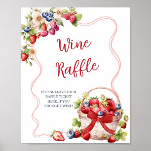 Röd Coquette Bär Förälskad Vino Lottspel Skylt