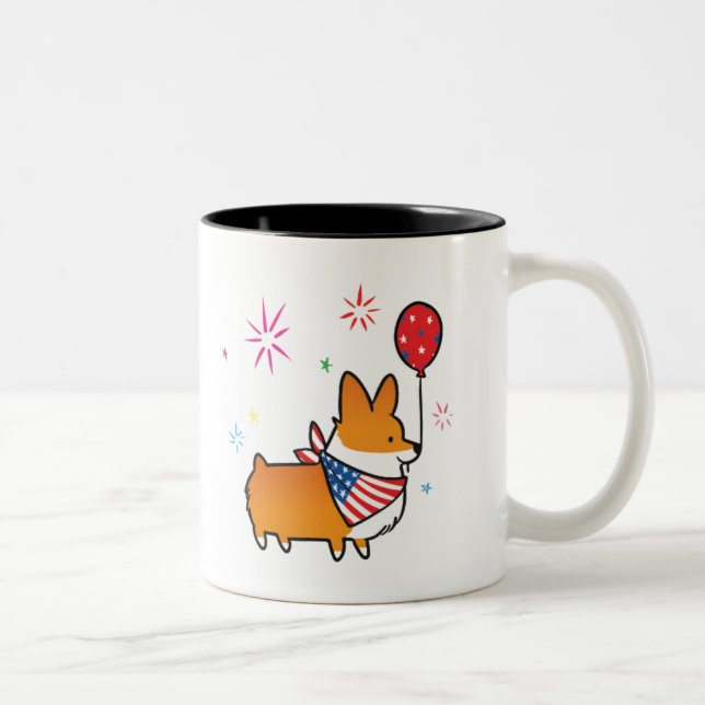 Röd CorgiAmerika mugg | CorgiThings (Höger)