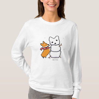 Röd Corgisnögubbeskjorta T Shirt