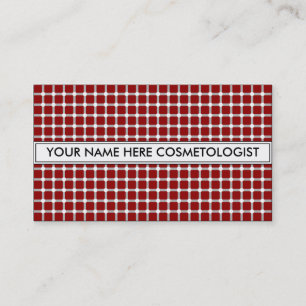 RÖD COSMETOLOGISTILLUSION VISITKORT