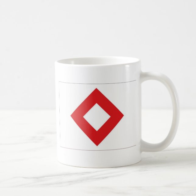 Röd Crystal flagga för Röda kor Kaffemugg (Höger)